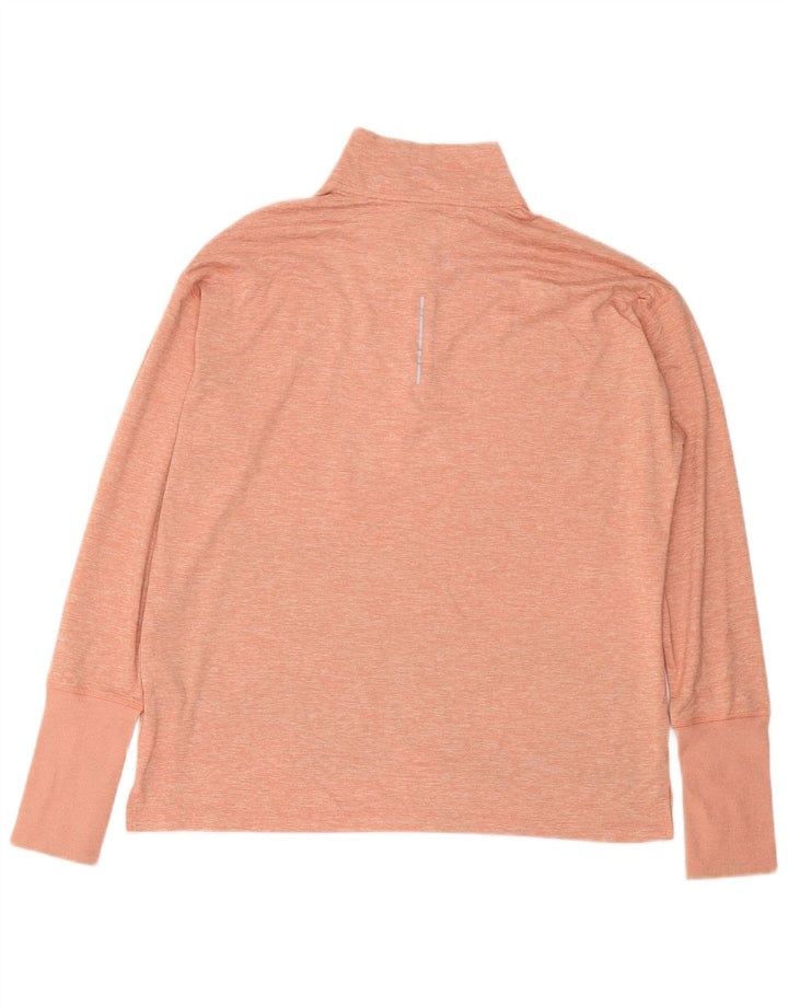 NIKE Womens Dri Fit Pullover Treino Top UK 16 Grande Rosa Flecked