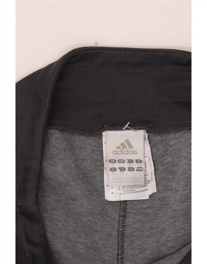 Adidas Womens Graphic Tracksuit Calças UK 12 Médio Preto Poliéster