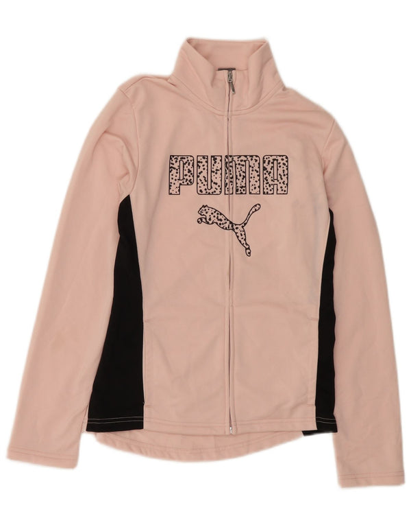 PUMA Meninas Graphic Tracksuit Top Jacket 13-14 Anos Rosa Colorblock
