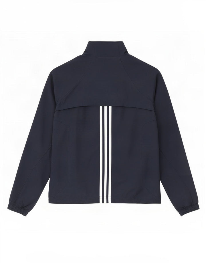 Adidas Womens Tracksuit Top Jacket UK 10 Pequeno Azul Marinho Poliéster