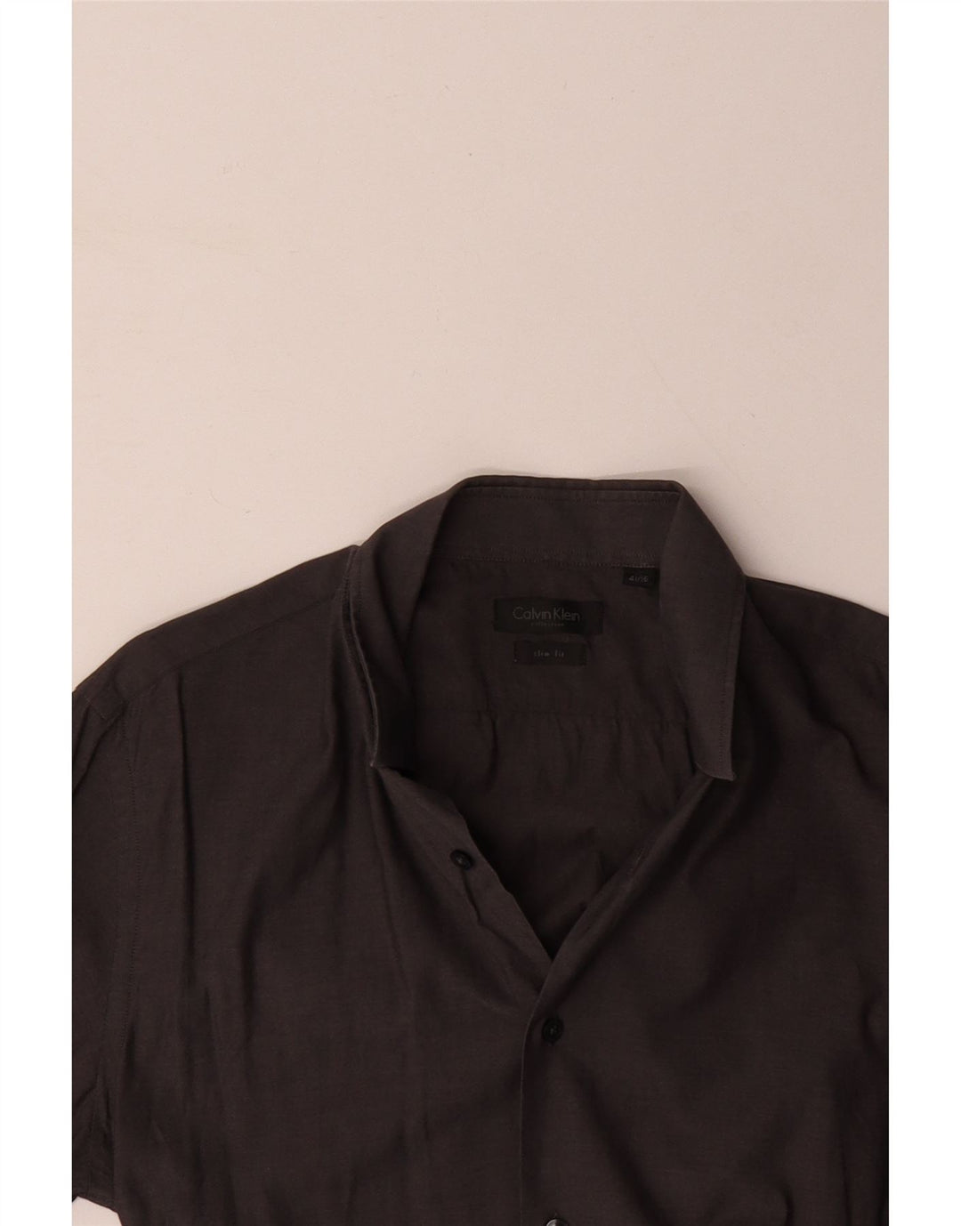 Camisa masculina CALVIN KLEIN Slim Fit tamanho 41 16 grande cinza