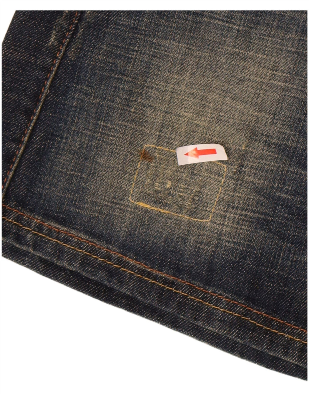 Mini saia jeans feminina Benetton IT 44 médio W32 azul marinho