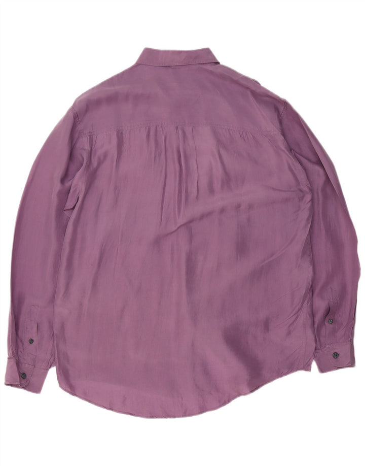 Camisa masculina Yorn tamanho 39/40 seda roxa média