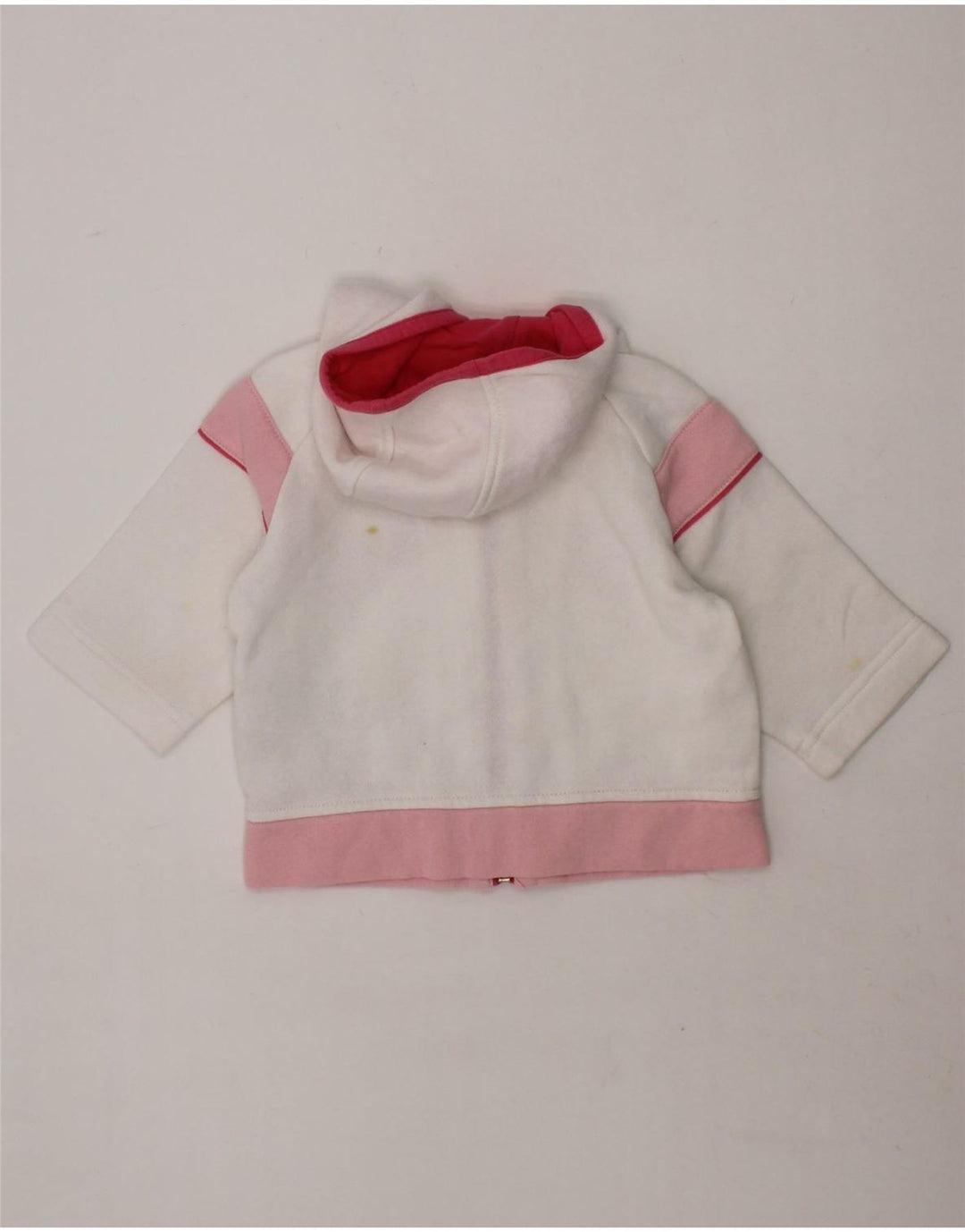 ADIDAS Baby Girls Graphic Zip Hoodie Sweater 6-9 Months White Colourblock Vintage Adidas and Second-Hand Adidas from Messina Hembry 