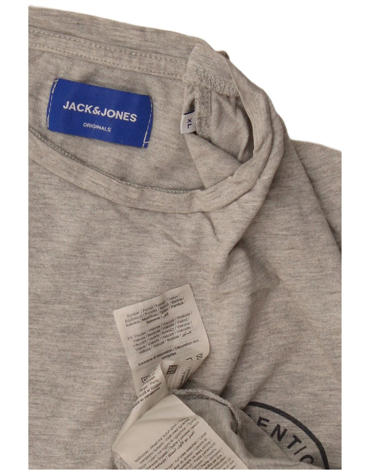 Camiseta masculina JACK & JONES com estampa gráfica XL algodão cinza