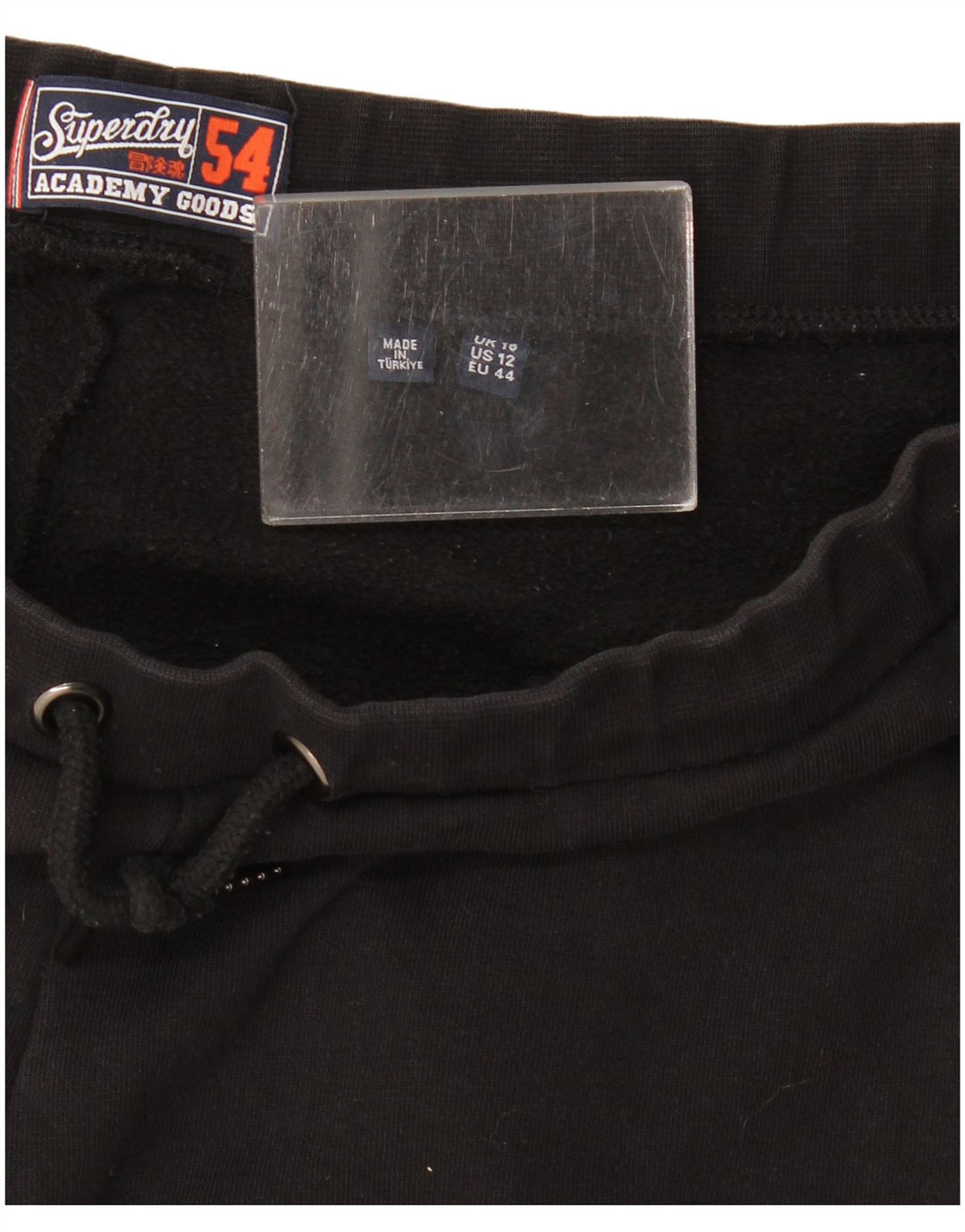 Calça de treino feminina Superdry UK 16 grande preta