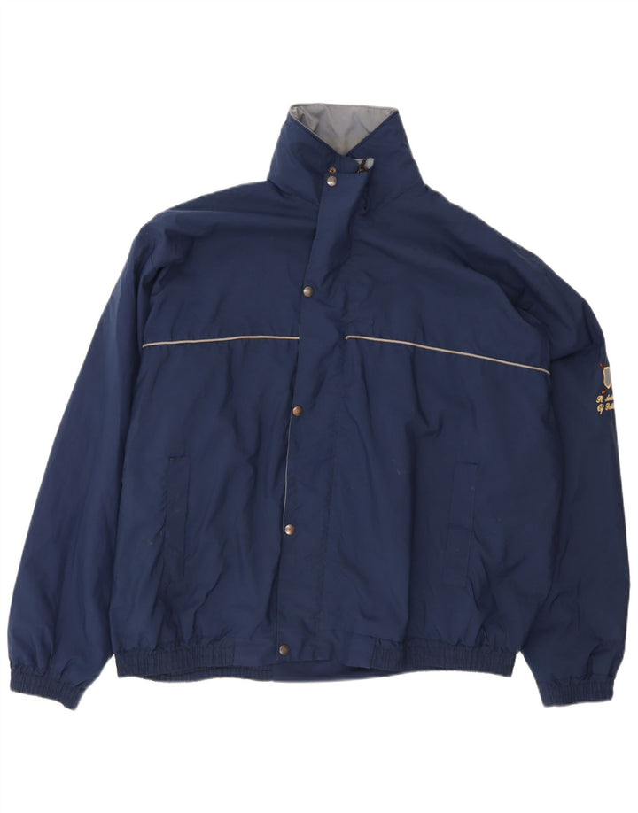 Jaqueta corta-vento masculina St. Andrews UK 44 2XL poliéster azul marinho