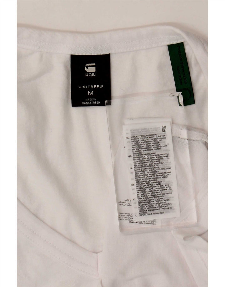 Camiseta feminina G-Star Top UK 12 algodão branco médio