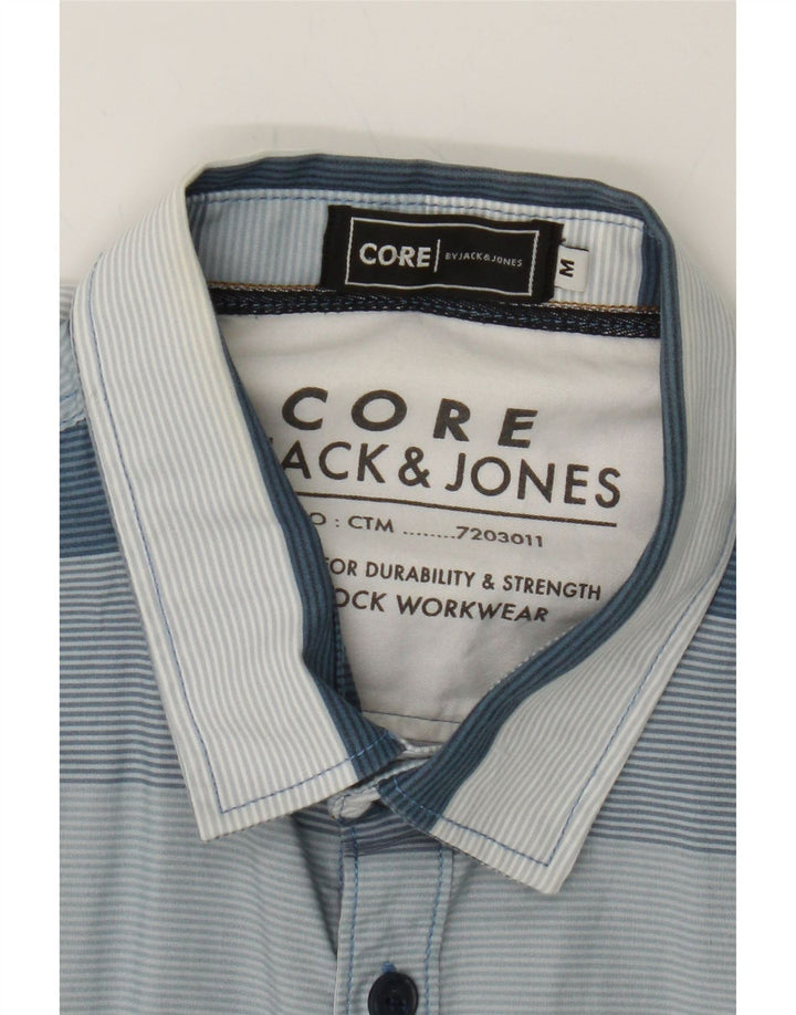 JACK & JONES Mens Shirt Medium Blue Striped Cotton Vintage Jack & Jones and Second-Hand Jack & Jones from Messina Hembry 
