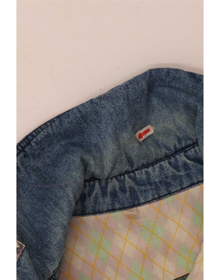Jaqueta jeans feminina Mash de grandes dimensões Reino Unido 10 poliéster azul pequeno