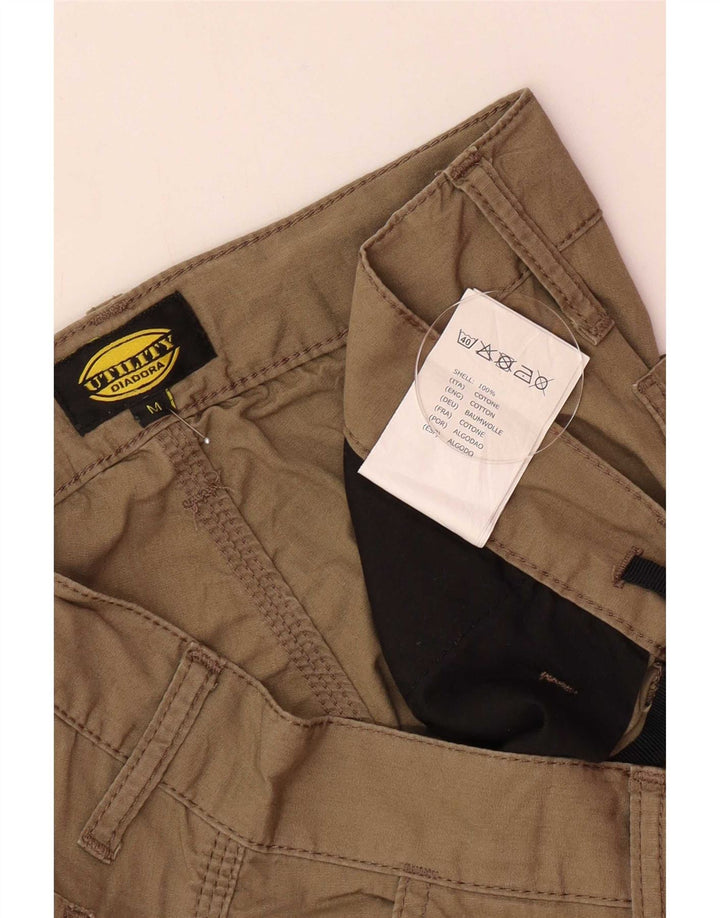 Diadora Mens Cargo Shorts Médio W32 Algodão Cáqui