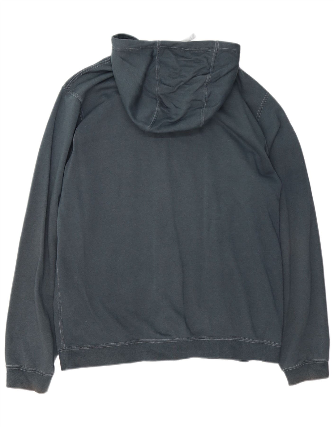 Suéter masculino Nike com capuz e zíper grande algodão azul marinho