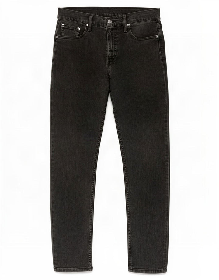 Levi's Mens Slim Jeans W30 L30 Algodão Preto