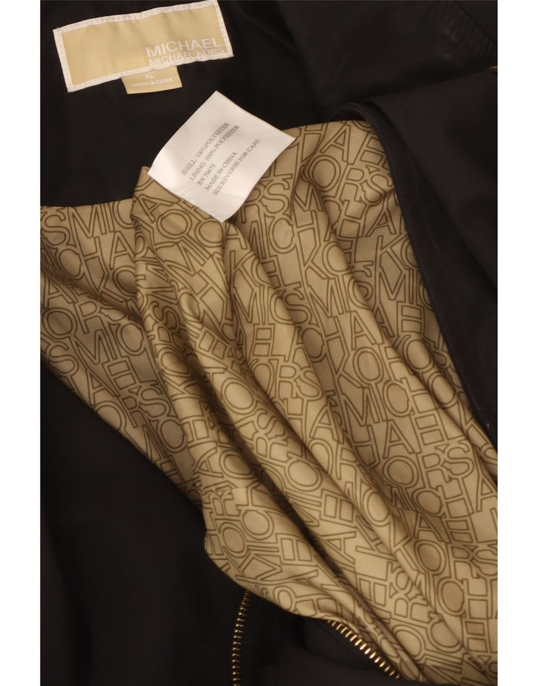 Sobretudo feminino Michael Kors UK 18 XL poliéster preto