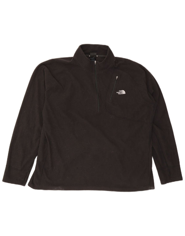 Suéter de lã masculino The North Face com zíper e gola 2XL poliéster preto