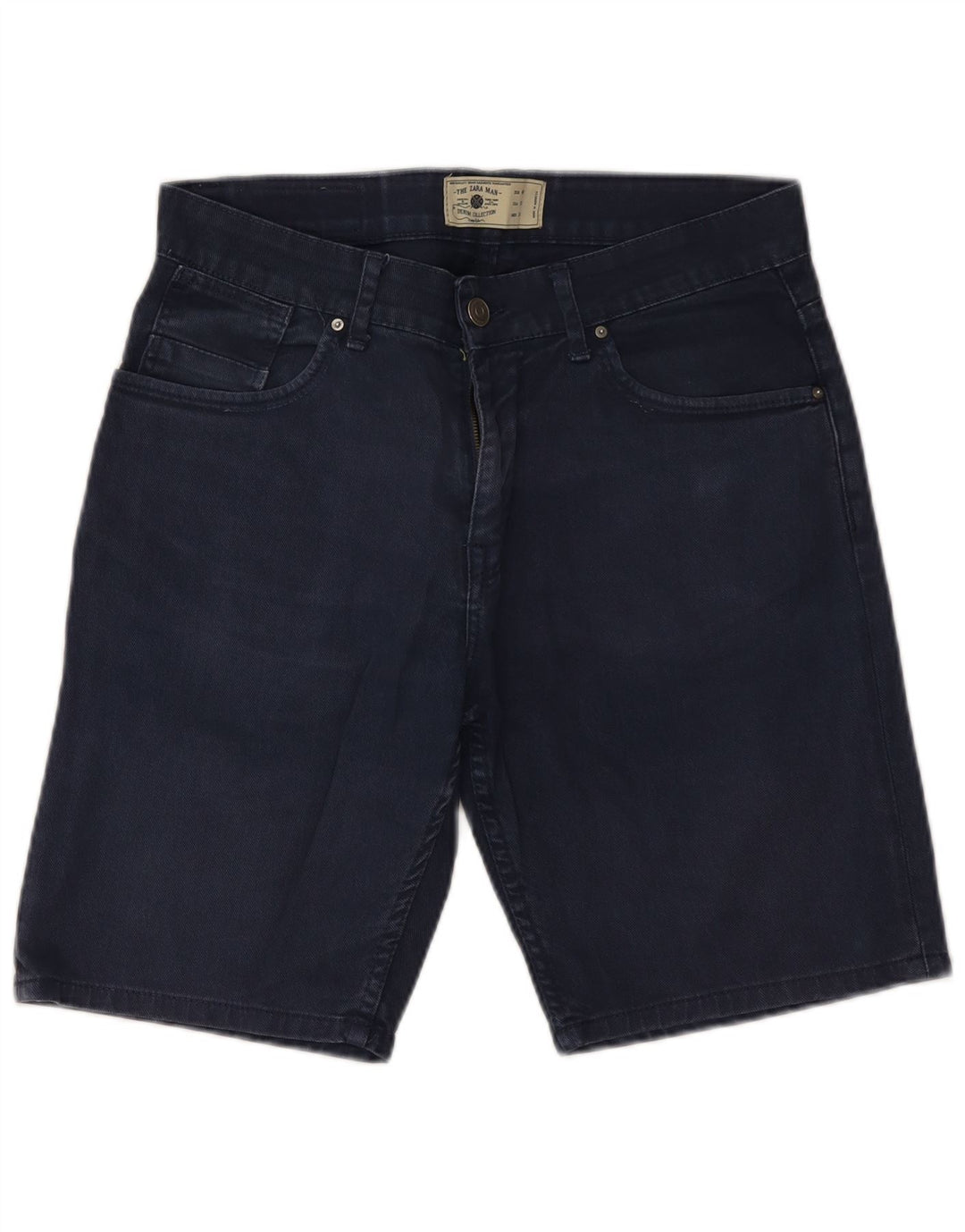 Zara Mens Denim Shorts EU 40 Médio W31 Azul Marinho