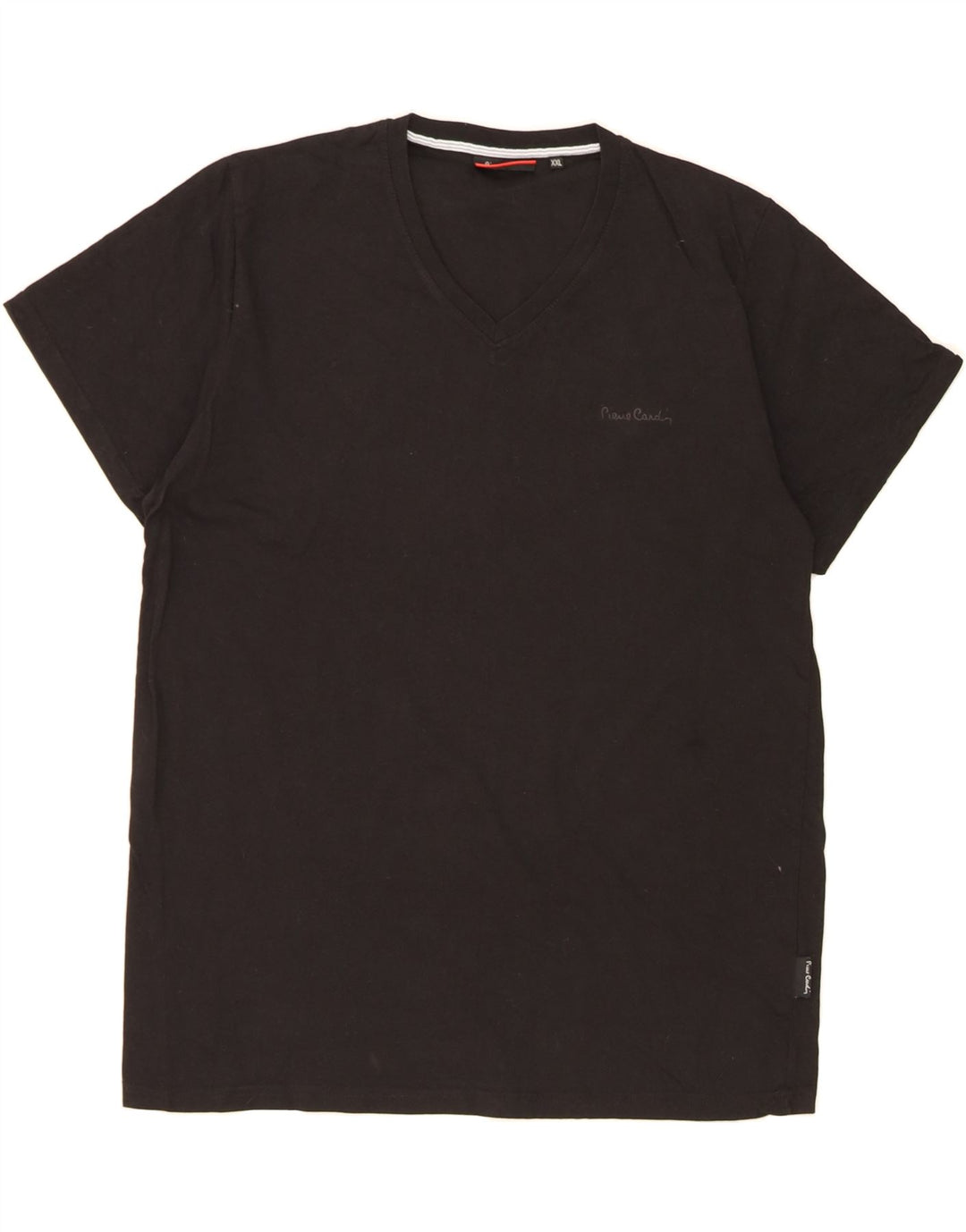 PIERRE CARDIN Mens T-Shirt Top 2XL Black Cotton Vintage Pierre Cardin and Second-Hand Pierre Cardin from Messina Hembry 