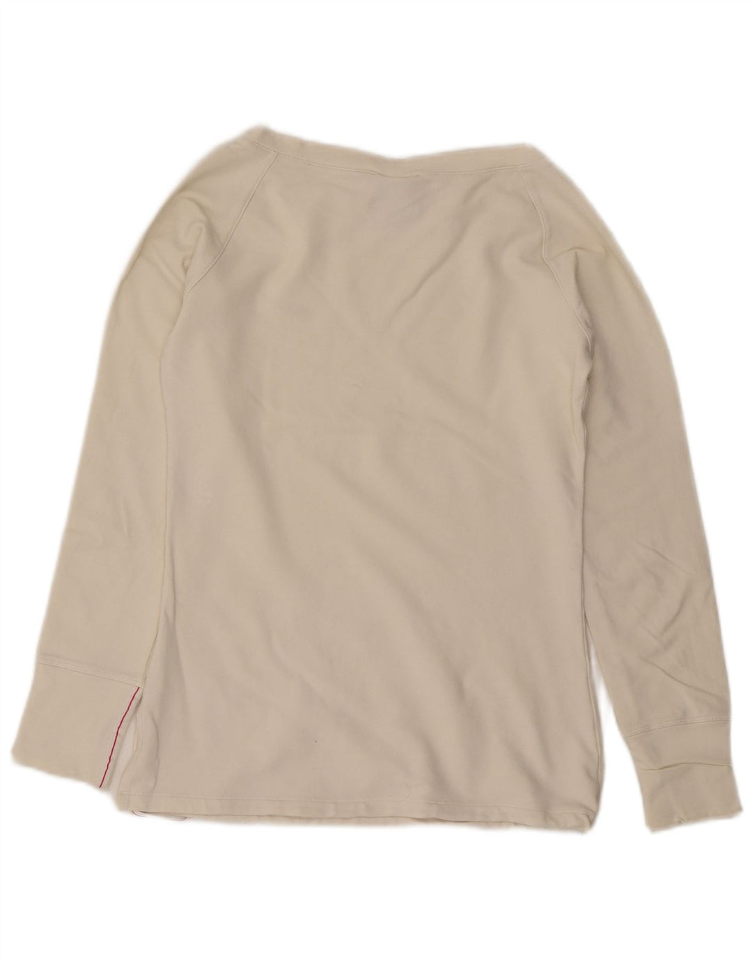 Top feminino Nike manga comprida UK 10/12 médio algodão branco