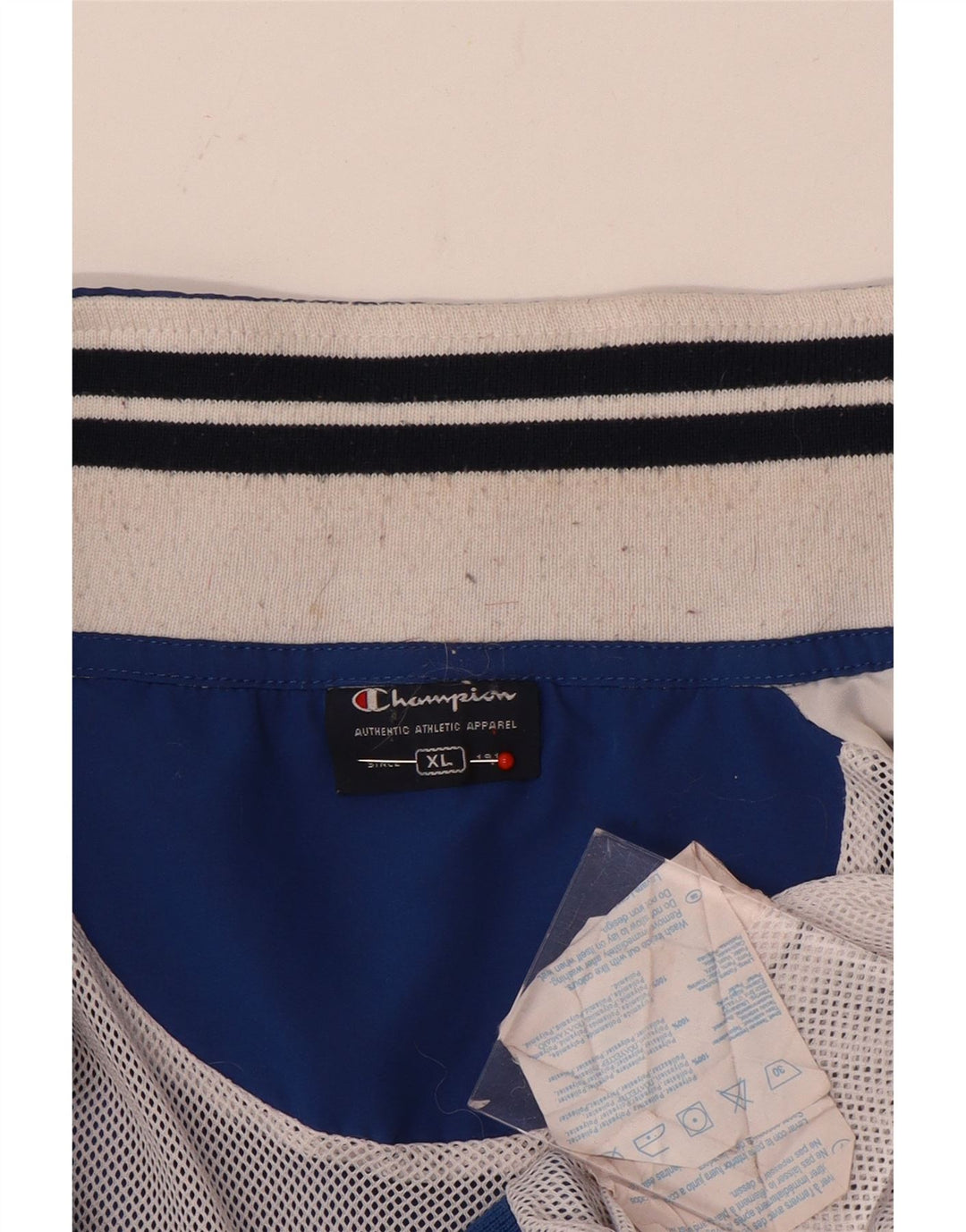 Champion Mens Treino Top Jaqueta XL Azul Colorblock Poliéster
