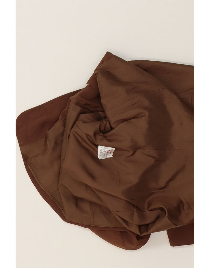 MARELLA Womens 4 Button Blazer Jacket UK 12 Medium Brown Viscose Vintage Marella and Second-Hand Marella from Messina Hembry 