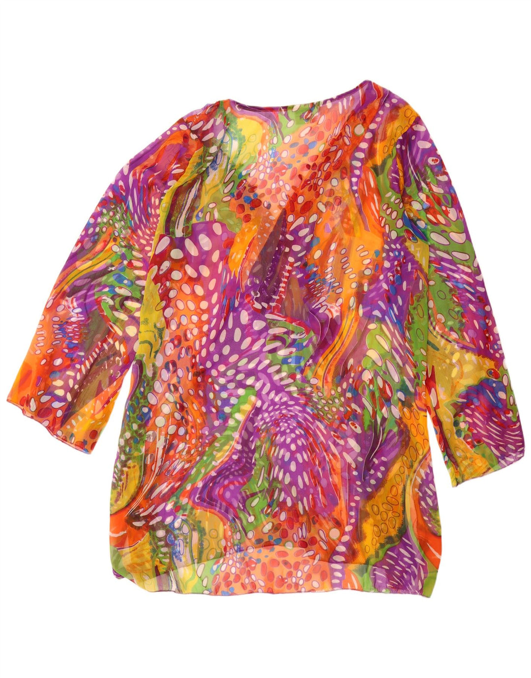 Vestido túnica feminino Indian Emporium tamanho único multicolorido manchado