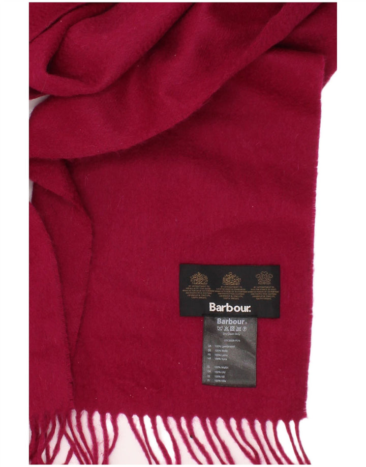 Cachecol feminino Barbour retangular tamanho único lã de carneiro rosa