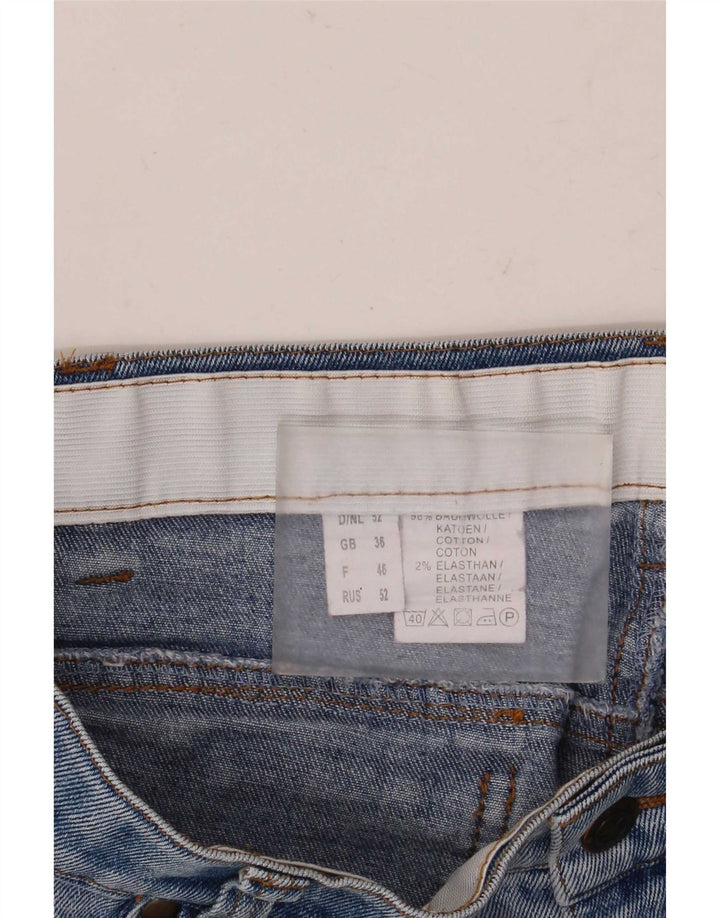 Jeans retos masculinos vintage W36 L32 algodão azul