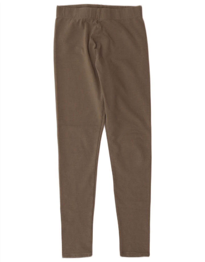 Leggings femininos ZARA UK 12 algodão cáqui médio