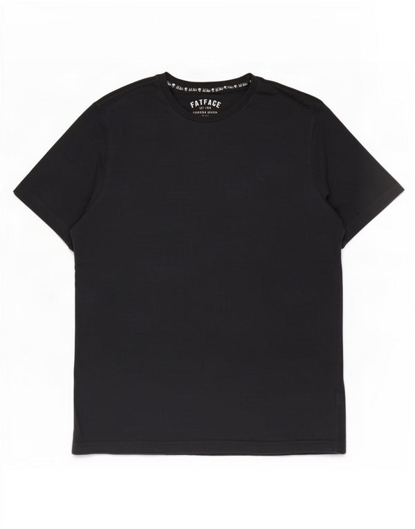 Camiseta masculina Fat Face Top grande algodão azul marinho