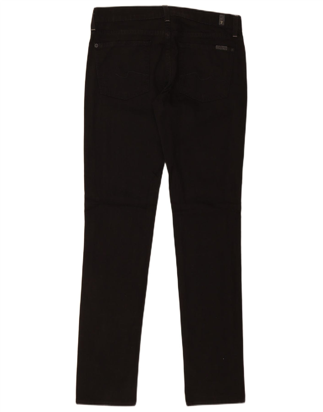 7 FOR ALL MANKIND Calça jeans feminina slim W29 L33 algodão preto