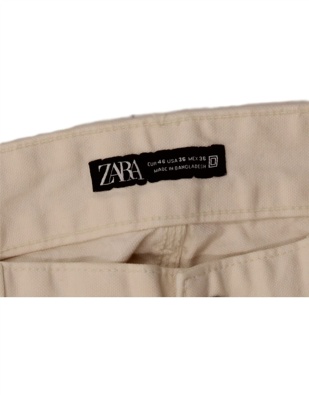 ZARA Mens Straight Cargo Trousers EU 46 XL W36 L30 Beige Cotton Vintage Zara and Second-Hand Zara from Messina Hembry 