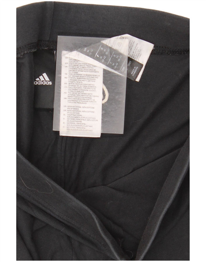 Leggings Adidas Femininas Gráficas UK 12 Médio Algodão Preto
