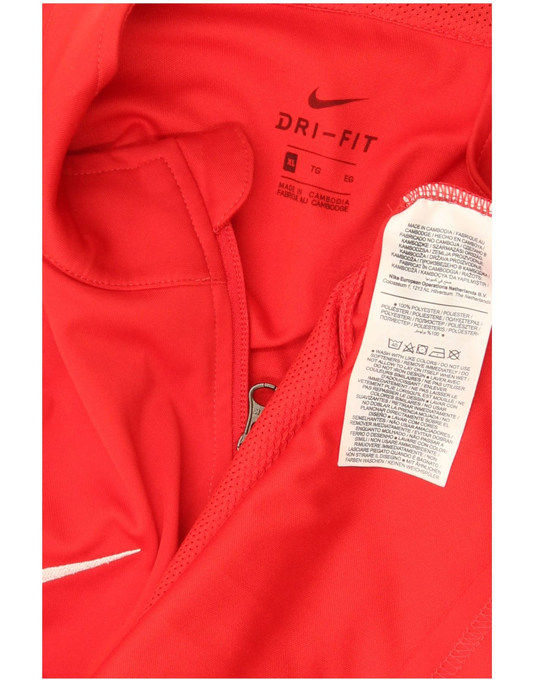Nike Mens Dri Fit Graphic Tracksuit Top Jacket XL Vermelho Poliéster