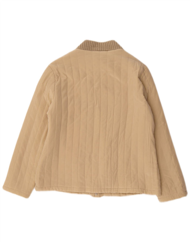 jaqueta bomber feminina cherie IT 46 grande seda bege