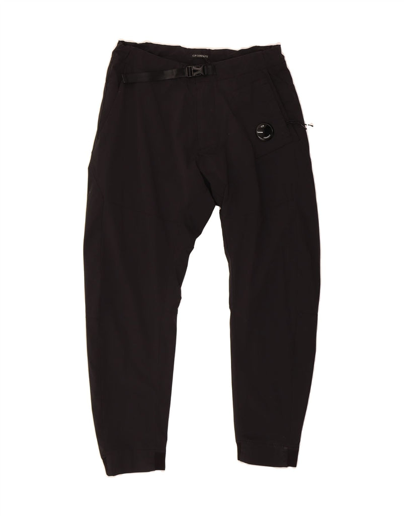 C.P. COMPANY Mens Joggers Casual Trousers Small W30 L27 Black Polyamide Vintage C.P. Company and Second-Hand C.P. Company from Messina Hembry 