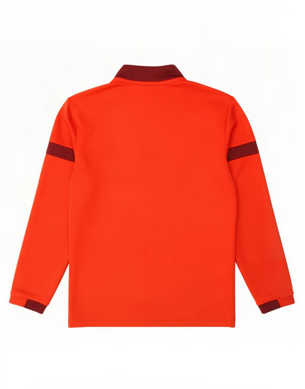 Puma Meninos Zip Neck Pullover Treino Top 11-12 Anos Vermelho Colorblock