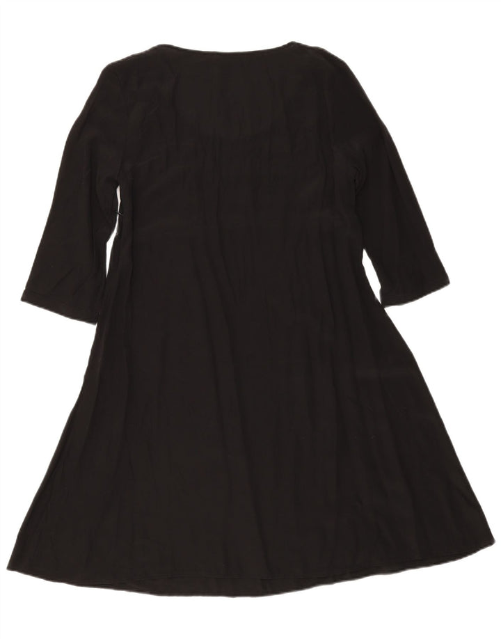 Vestido feminino Kookai manga comprida evasê UK 12 médio preto
