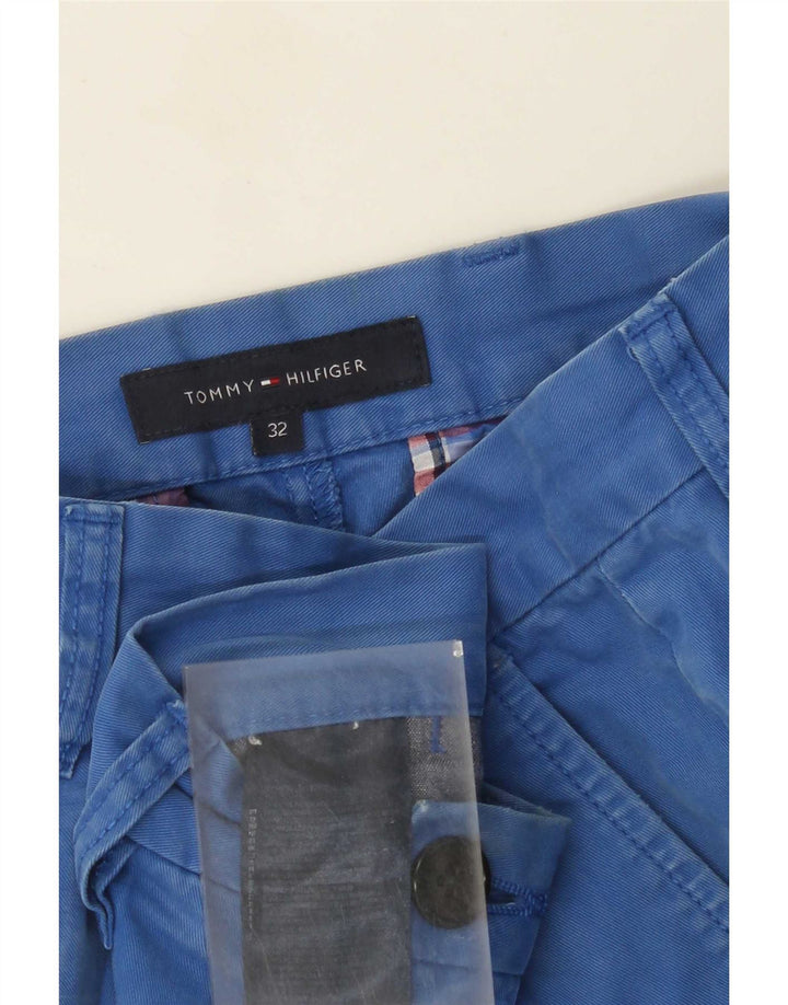 Tommy Hilfiger Mens Chino Shorts W32 Médio Algodão Azul