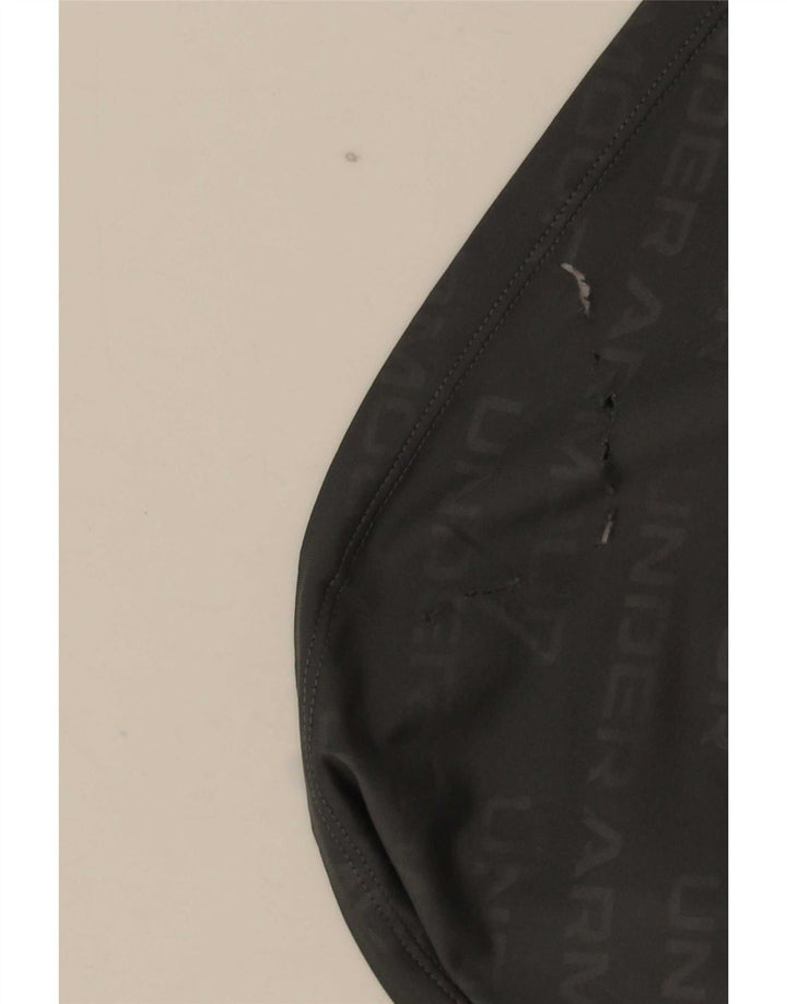 Under Armour Mens Graphic Zip Neck Treino Top Cinza Médio Poliéster
