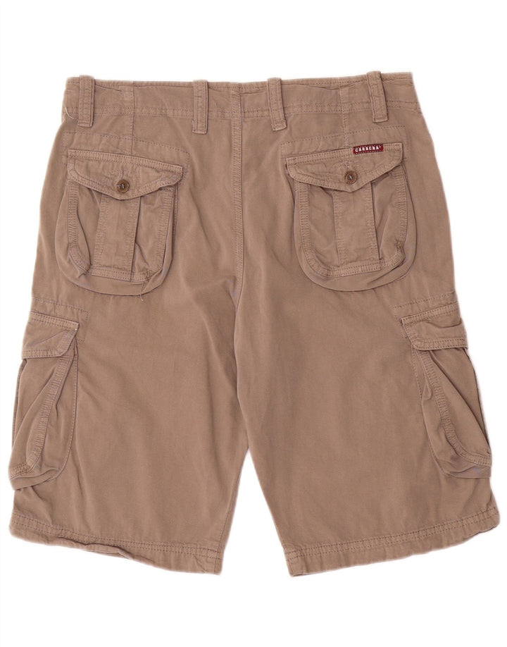 Carrera Mens Cargo Shorts W34 Grande Algodão Cinza