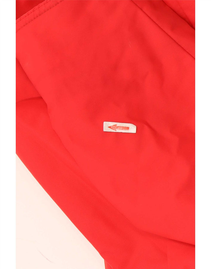 Jaqueta de esqui masculina com capuz K-Way EU 50 grande bloco colorido vermelho