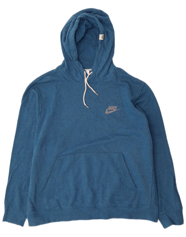 Nike Mens Hoodie Jumper 2XL Algodão Azul