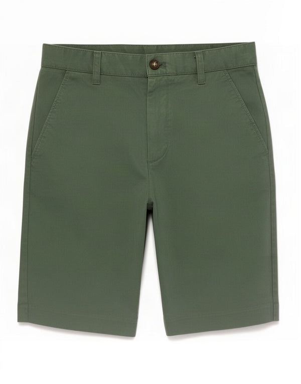 John Lewis Mens Chino Shorts Médio W30 Algodão Verde