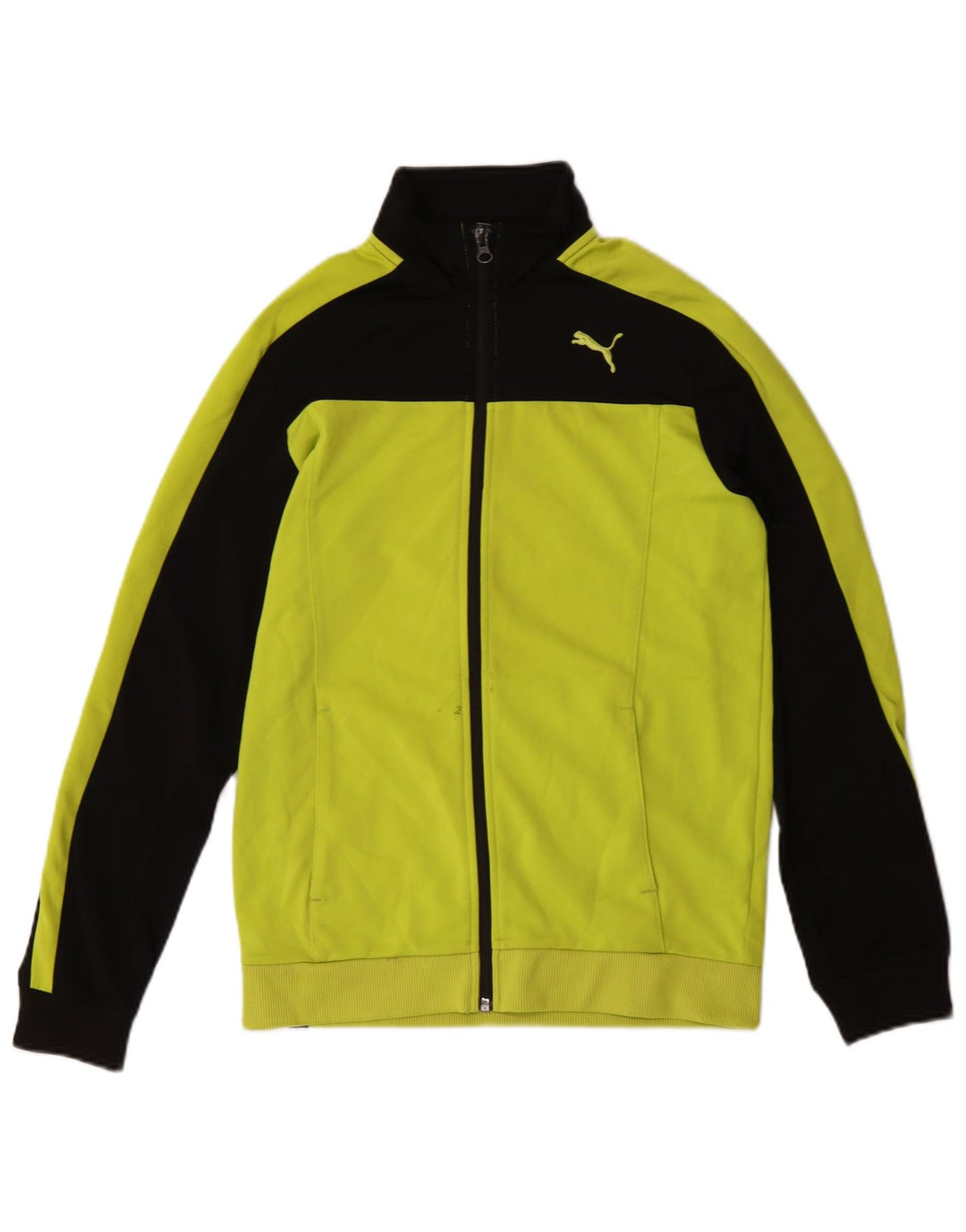 Jaqueta Puma Meninos Treino Top 13-14 Anos Amarelo Colorblock Poliéster