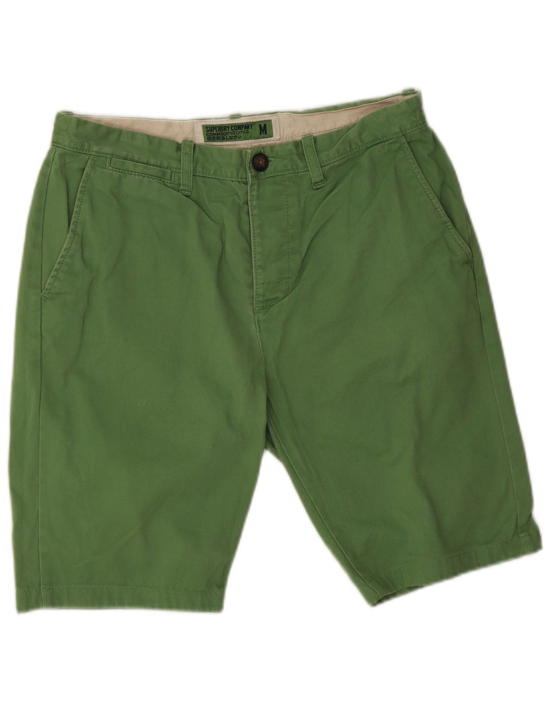 Superdry Mens Chino Shorts Médio W30 Algodão Verde