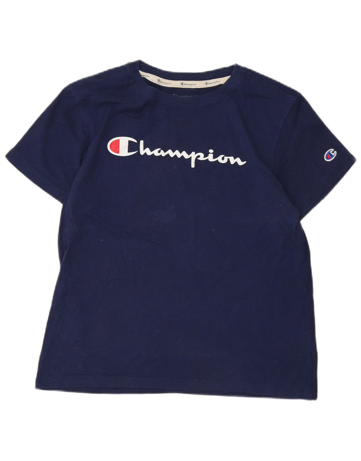 Camiseta feminina com estampa CHAMPION UK 12 médio azul marinho