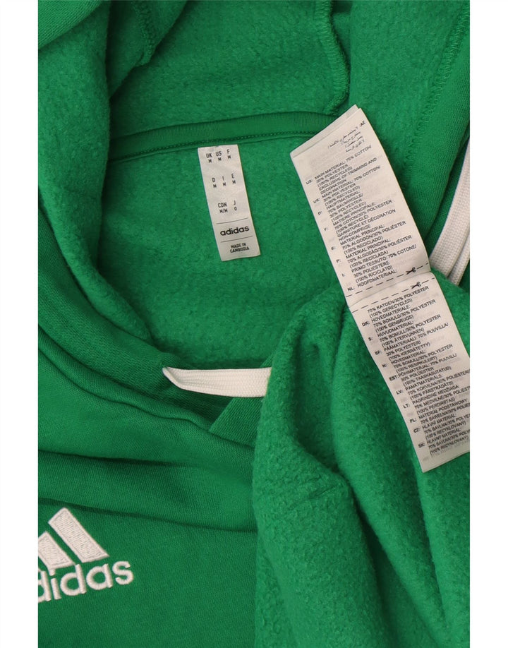 Adidas Mens Hoodie Jumper Médio Algodão Verde