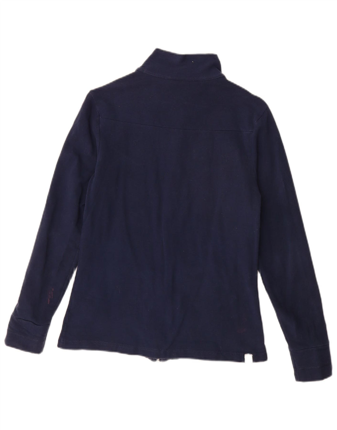 ADIDAS Womens Tracksuit Top Jacket UK 12 Médio Azul Marinho Algodão