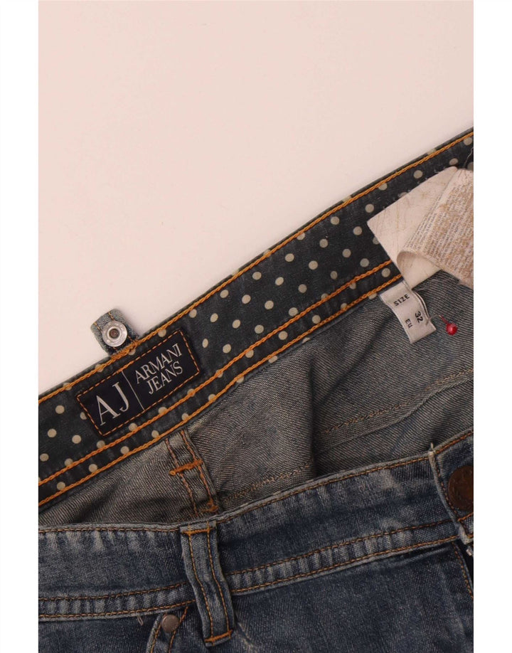 Armani feminino slim jeans W32 L27 algodão azul