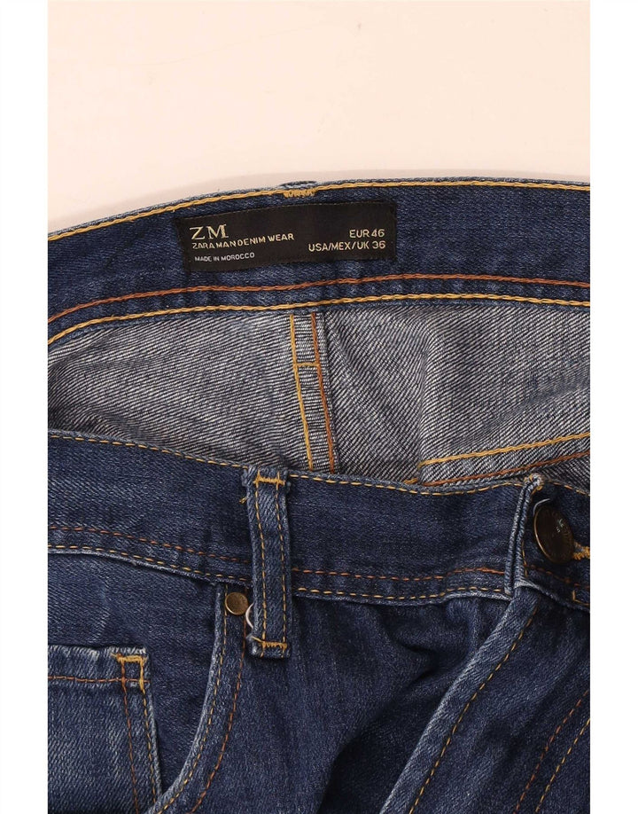 Zara Mens Jeans Slim EU 46 XL W36 L33 Azul Marinho